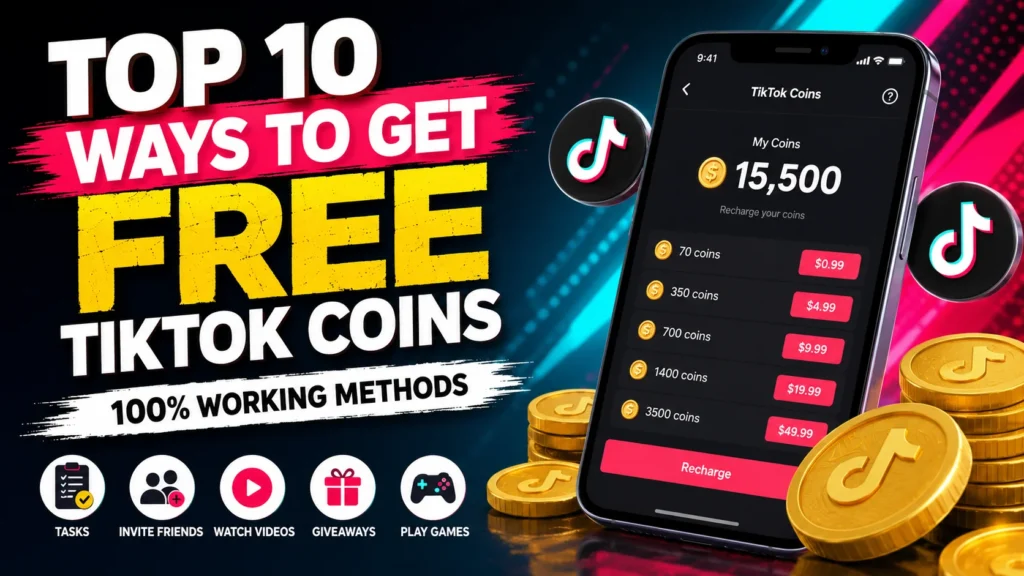 top ten way to get free tiktok coins
