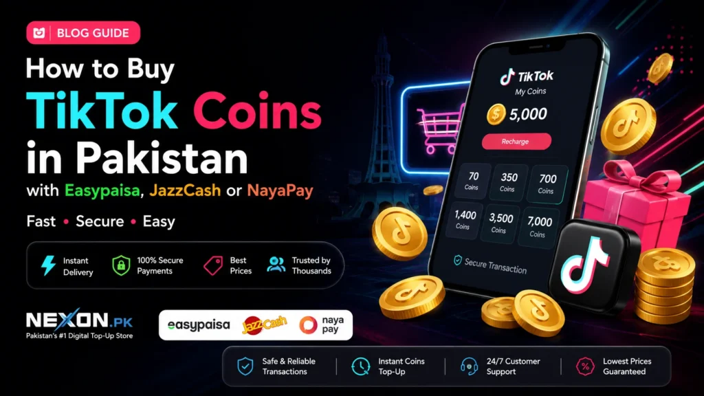 How to Buy TikTok Coins in Pakistan with EasyPaisa and JazzCash by tikcoins.pk
